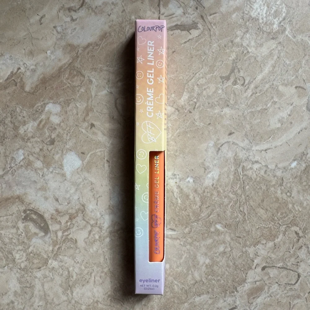 Colourpop Chrome Creme Waterproof Gel Eyeliner Movie Star Metallic Coral NIB